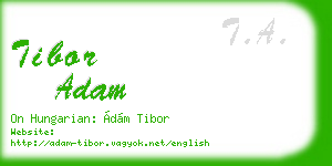 tibor adam business card