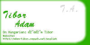tibor adam business card